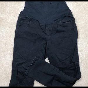Old Navy distressed maternity black jeans-sz 10